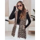 Sieviešu brūna veste ar leoparda rakstu Elmera Sieviešu vestes
