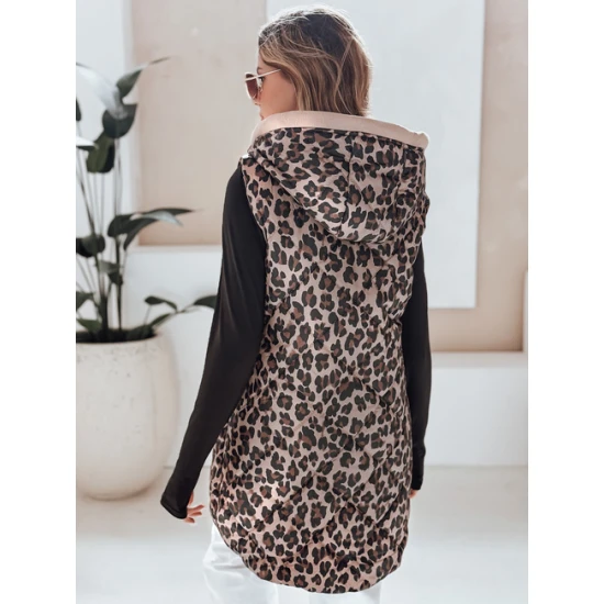 Sieviešu brūna veste ar leoparda rakstu Elmera Sieviešu vestes