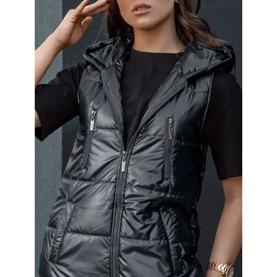 Sieviešu melna garā veste Meris Sieviešu vestes