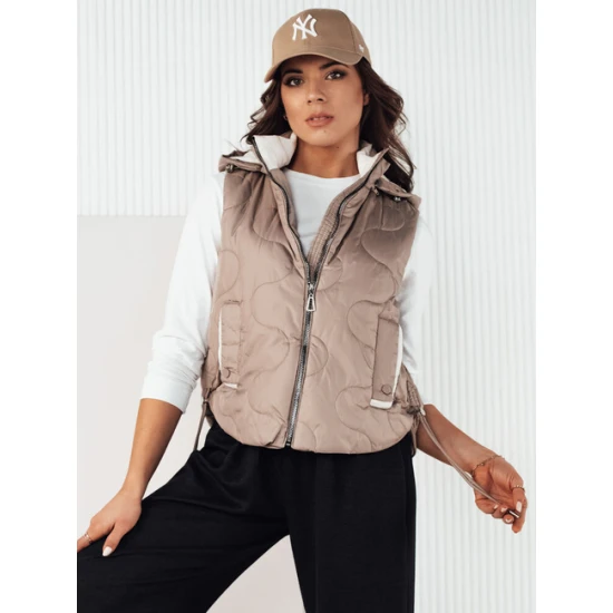 Sieviešu brūna jaka ar kapuci Teros Sieviešu vestes