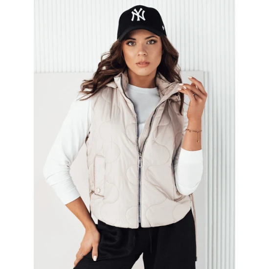 Sieviešu gaiši pelēka jaka ar kapuci Teros Sieviešu vestes