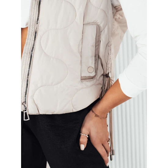 Sieviešu gaiši pelēka jaka ar kapuci Teros Sieviešu vestes