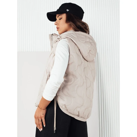 Sieviešu gaiši pelēka jaka ar kapuci Teros Sieviešu vestes