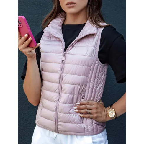Stilīga sieviešu gaiši rozā veste Sieviešu vestes