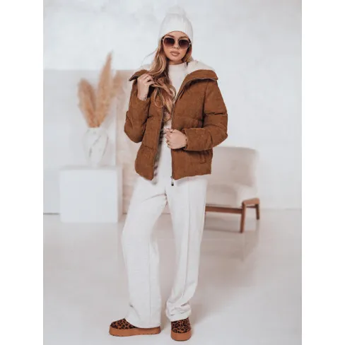 Sieviešu brūna ziemas jaka Trendy Sieviešu jakas