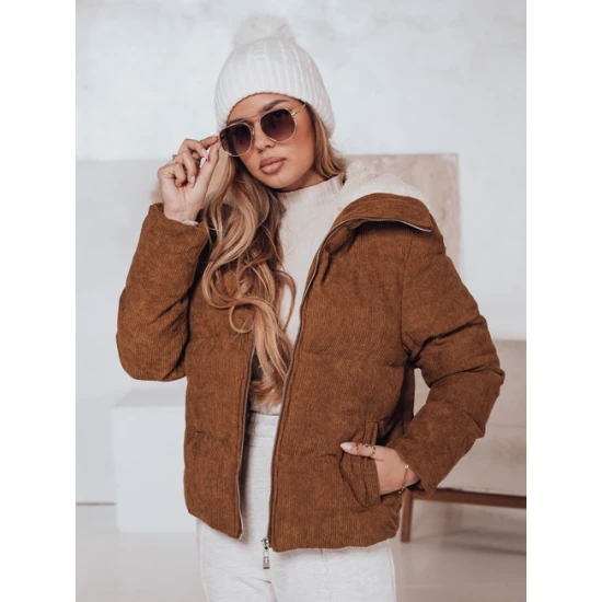 Sieviešu brūna ziemas jaka Trendy Sieviešu jakas