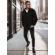 Vīriešu divpusējā melnā jaka ar kapuci Linde Vīriešu jakas un mēteļi