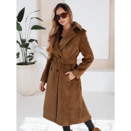 Sieviešu brūns ziemas mētelis Gino Sieviešu jakas