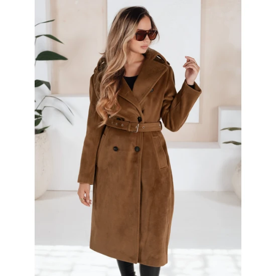 Sieviešu brūns ziemas mētelis Gino Sieviešu jakas