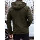 Vīriešu tumši zaļa jaka ar kapuci Retro Vīriešu jakas un mēteļi