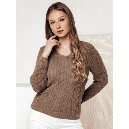 Sieviešu brūns kardigāns Nela Sieviešu džemperi