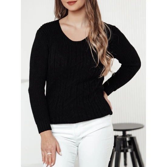 Sieviešu melns džemperis Nela Sieviešu džemperi
