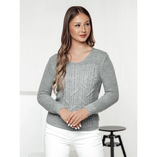 Sieviešu pelēks kardigāns Nela Sieviešu džemperi