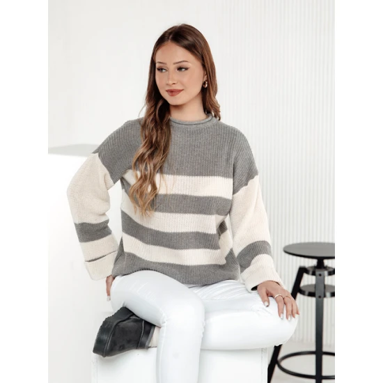 Sieviešu pelēks/balts džemperis Tango Sieviešu džemperi