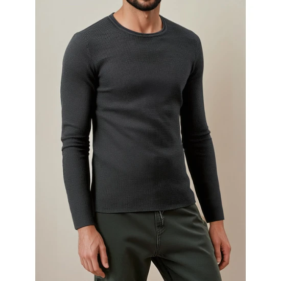 Vīriešu tumši pelēks džemperis Areta Džemperi