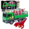 Dinozauru transporta kravas automašīna ar sarkanu dinozauru