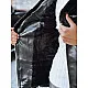 Women's black leather biker jacket with fur Lora Women's jackets