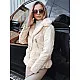 Women's brown leather biker jacket with fur Lora Women's jackets