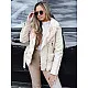 Women's brown leather biker jacket with fur Lora Women's jackets