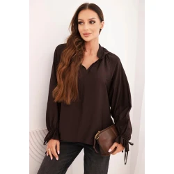 Sieviešu tumsi brūna blūze Milānā