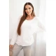 Sieviešu baltais krāsas džemperis Romil Sieviešu džemperi