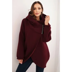 Sieviešu bordo džemperis apsildīts ar Joniņa slāni.