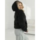 Sieviešu melns džemperis ar kapuci Mona Džemperi ar kapuci
