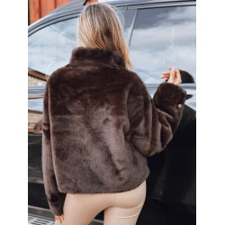 Sieviešu tumši brūns īss kažociņš Ariel