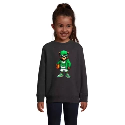 Bērnu melns svīteris Lācis ar bumbu