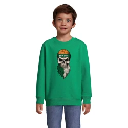 Bērnu zaļš džemperis ar kapuci Zaļā un baltā krāsā