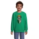 Bērnu zaļš džemperis ar kapuci Zaļā un baltā krāsā Basketbols