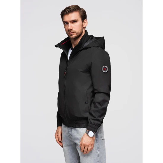 Vīriešu melna jaka Kenit Vīriešu jakas un mēteļi
