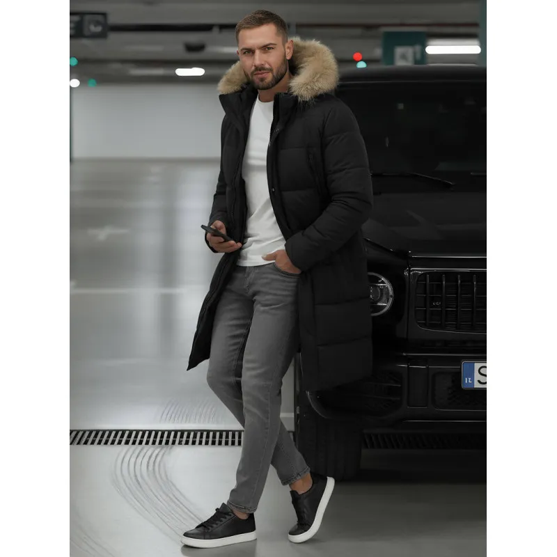 Vīriešu melna ziemas jaka Fred JS/25M9803/392