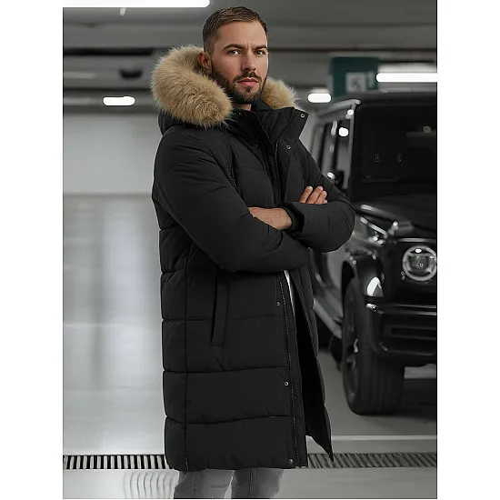 Vyriška juodos spalvos žieminė striukė Fred JS/25M9803/392