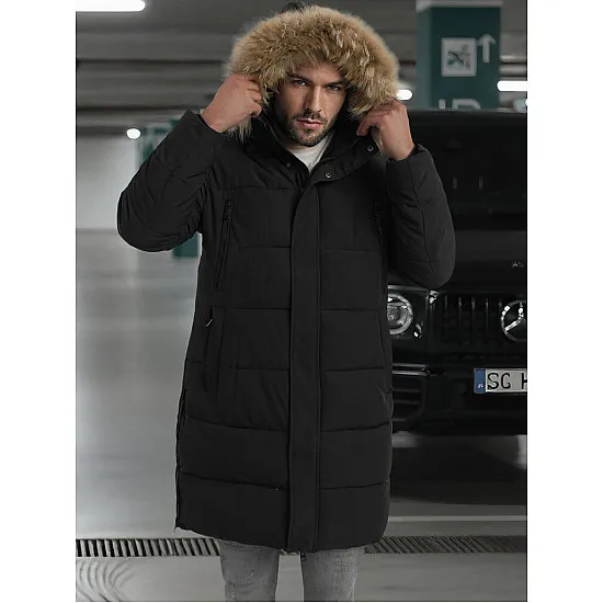 Vyriška juodos spalvos žieminė striukė Fred JS/25M9803/392