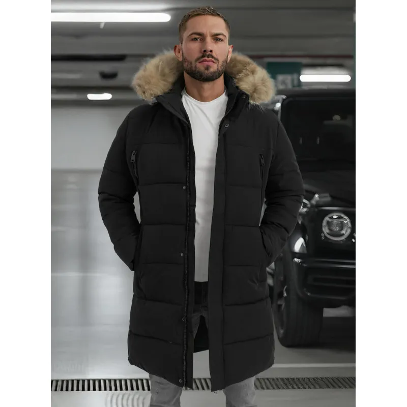 Vīriešu melna ziemas jaka Fred JS/25M9803/392