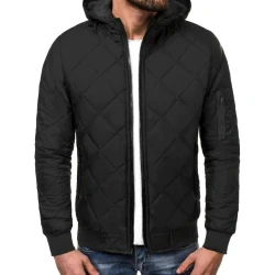 Vīriešu pavasara-rudens jaka Karl melnā krāsā