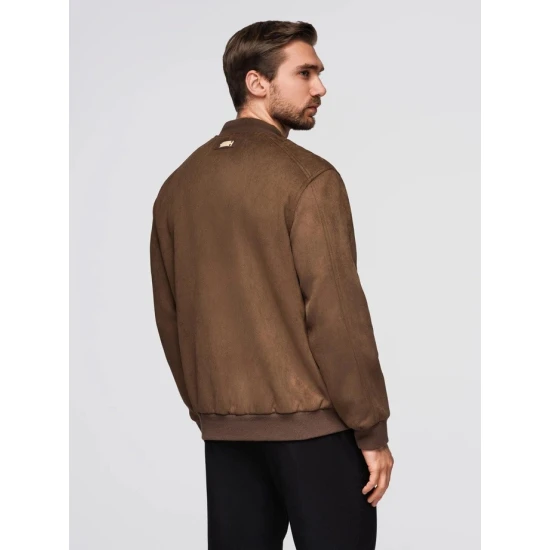 Vīriešu brūna mākslīgās ādas jaka Vilin Ādas jakas