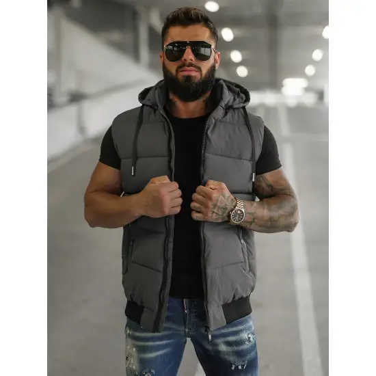 Vīriešu tumši pelēka veste Corles Vestes