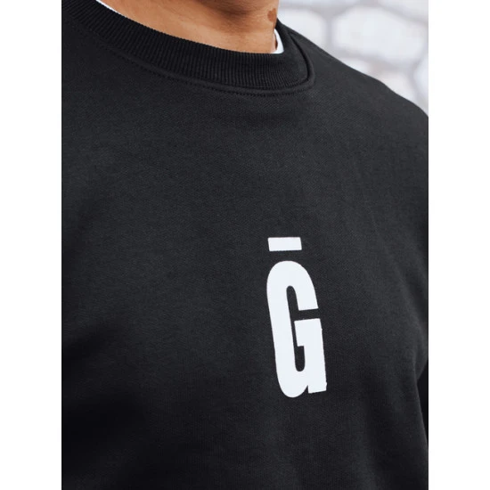 Vīriešu melns džemperis Gala Džemperi ar uzrakstiem