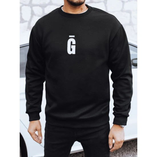 Vīriešu melns džemperis Gala Džemperi ar uzrakstiem
