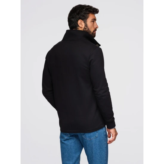 Vīriešu melns džemperis Leo Džemperi