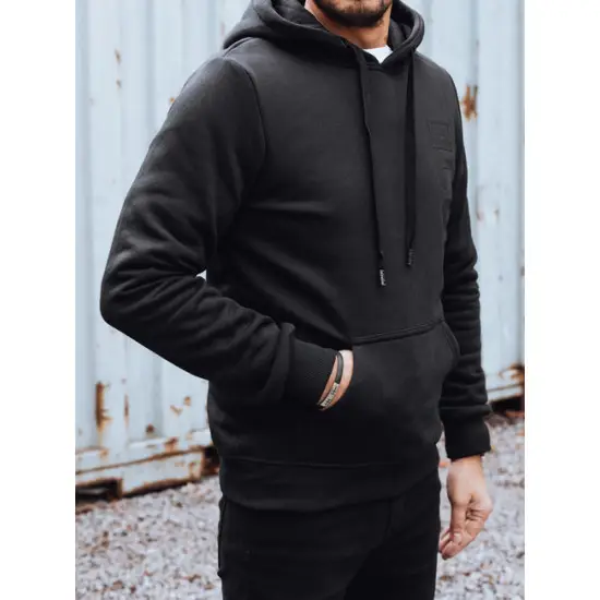 Vīrišķīga melna džemperis ar apakšējo daļu Best Icon Džemperi ar uzrakstiem