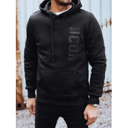 Vīrišķīga melna džemperis ar apakšējo daļu Best Icon