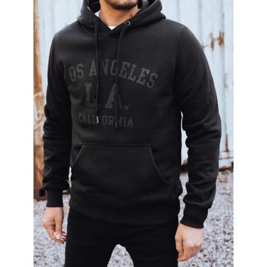 Vīrišķis melns džemperis ar pīrāgu California Džemperi ar uzrakstiem