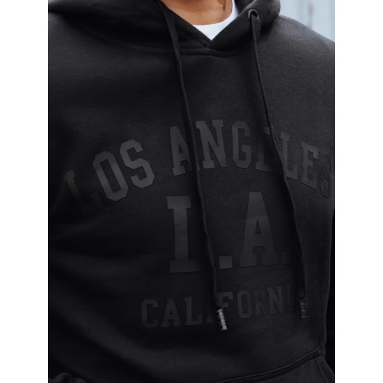 Vīrišķis melns džemperis ar pīrāgu California Džemperi ar uzrakstiem
