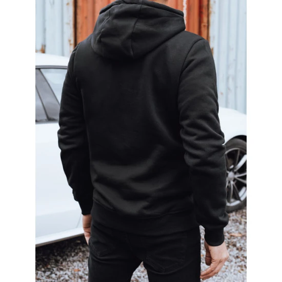 Vīriešu melns siltināts džemperis Icon Džemperi ar uzrakstiem