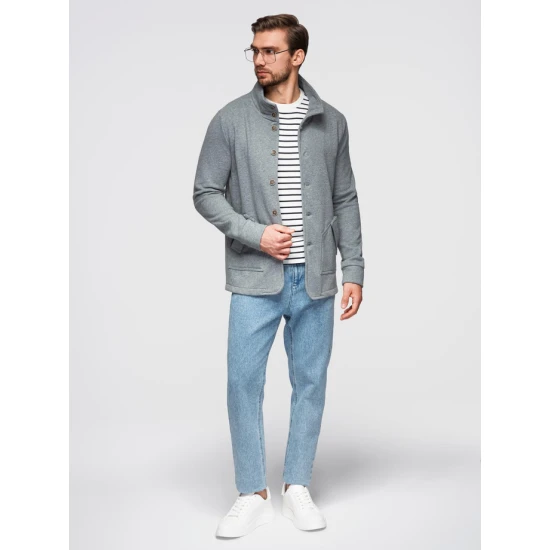 Vīriešu pelēks džemperis Leo Džemperi