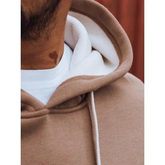 Vīriešu brūns džemperis ar kapuci Star Ziņas