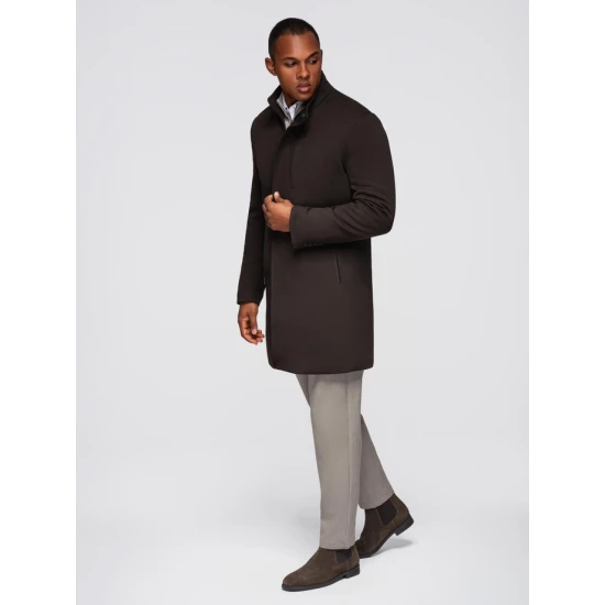 Vīriešu tumši brūns mētelis Alpēs. Mēteļi